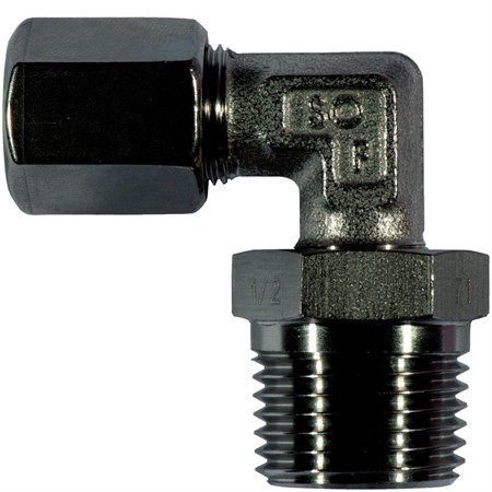 Union albue 90° utv. gjenge m/ reduserende klemring