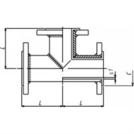 PTFE-linet t-rør