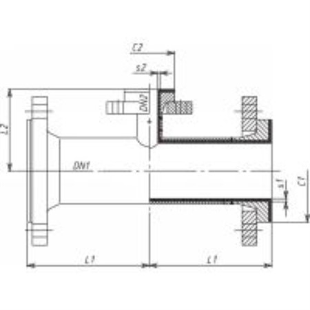 PTFE-linet T-rør