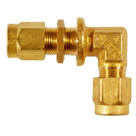 Messings vinkelunion vegg-gjennomføring