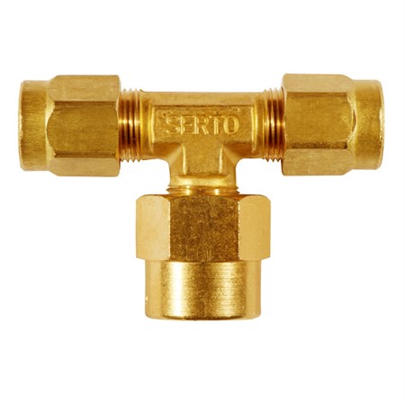 Messings t-rør inv. gjenget