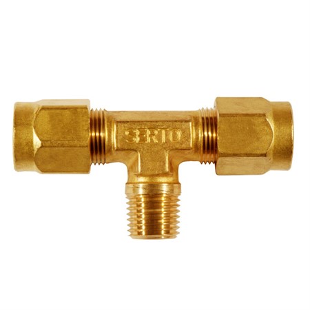 Messings t-rør utv. gjenget