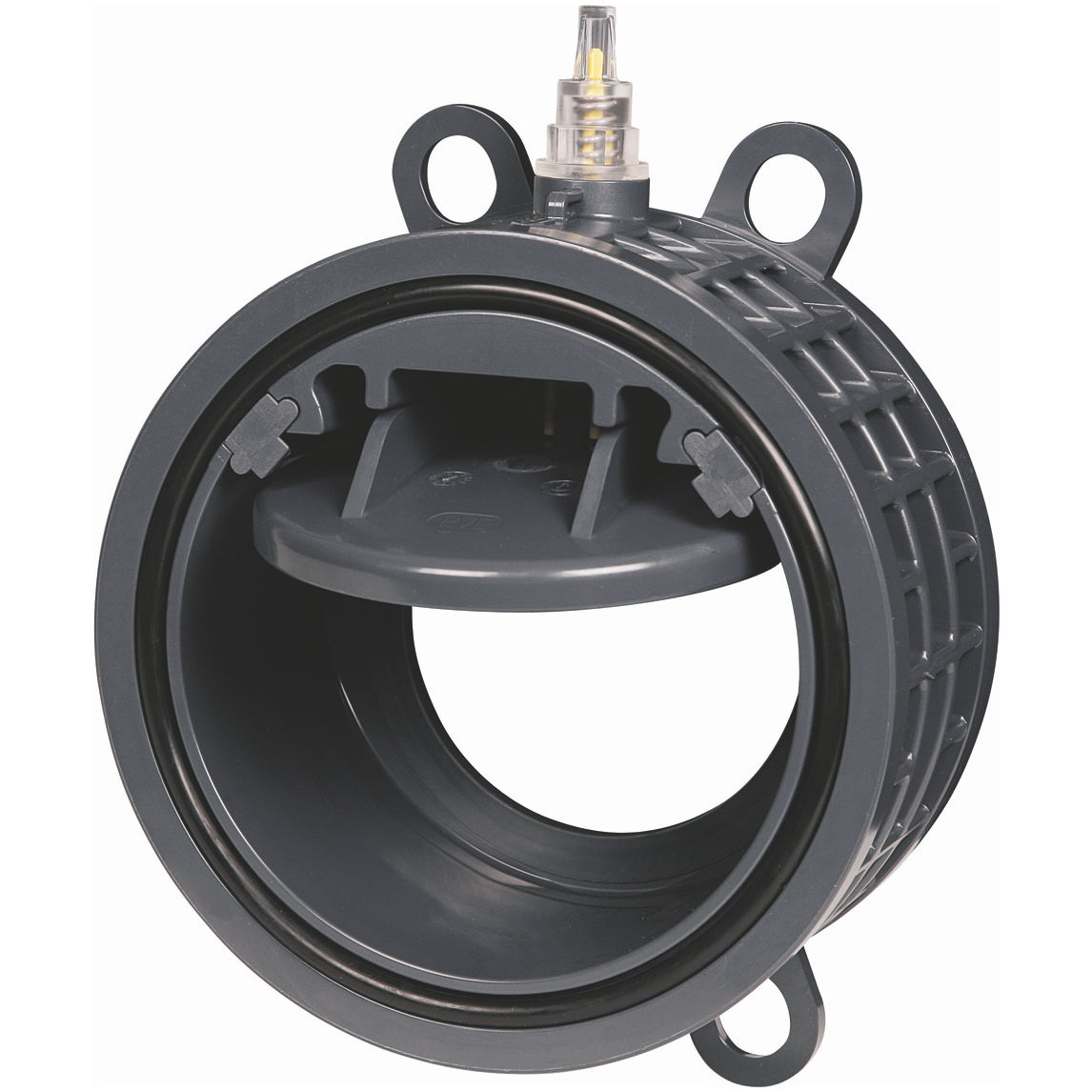 PVC/EPDM Tilbakeslagsventil DN65/d75mm, med fjær/pos.indikator